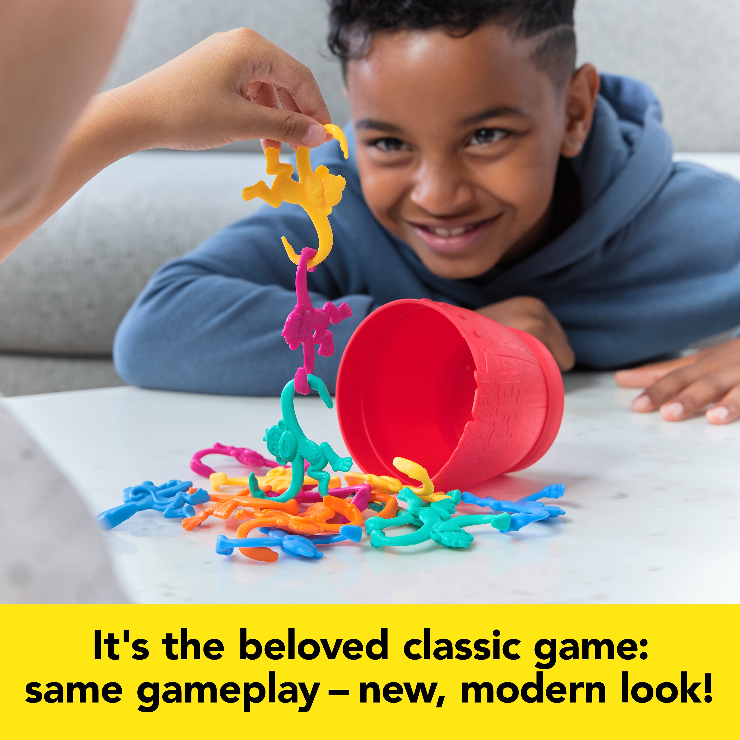 Barrel of Monkeys New Look for the Retro Linking Family Game | Preschool Games | Classic Games | Games for Family Game Night, For Ages 3+