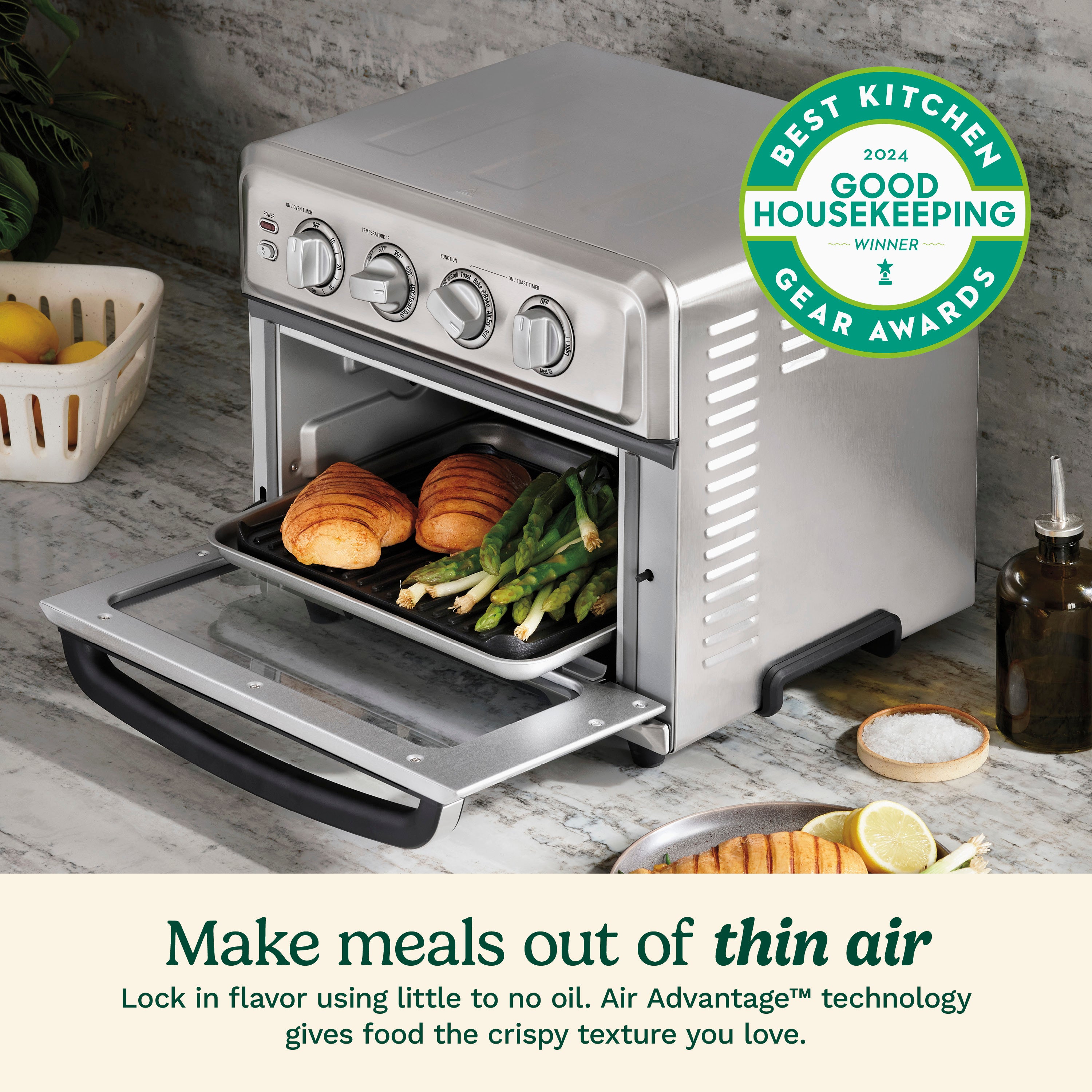 Air Fryer Toaster Oven with Grill - Stainless Steel