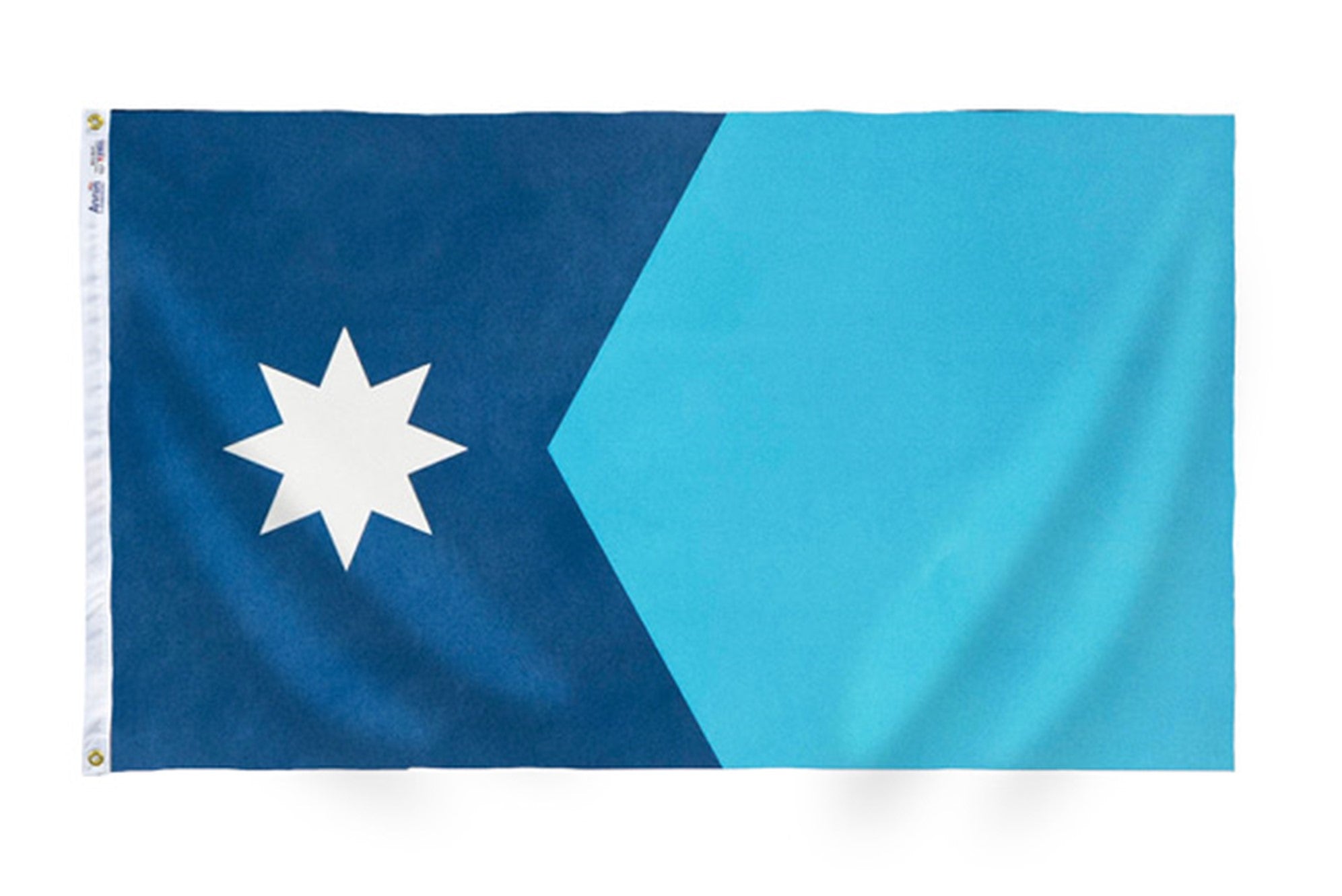 Minnesota State Flag 12x18 in. Nylon SolarGuard Nyl-Glo 100% Made in USA to Official State Design Specifications. 2024