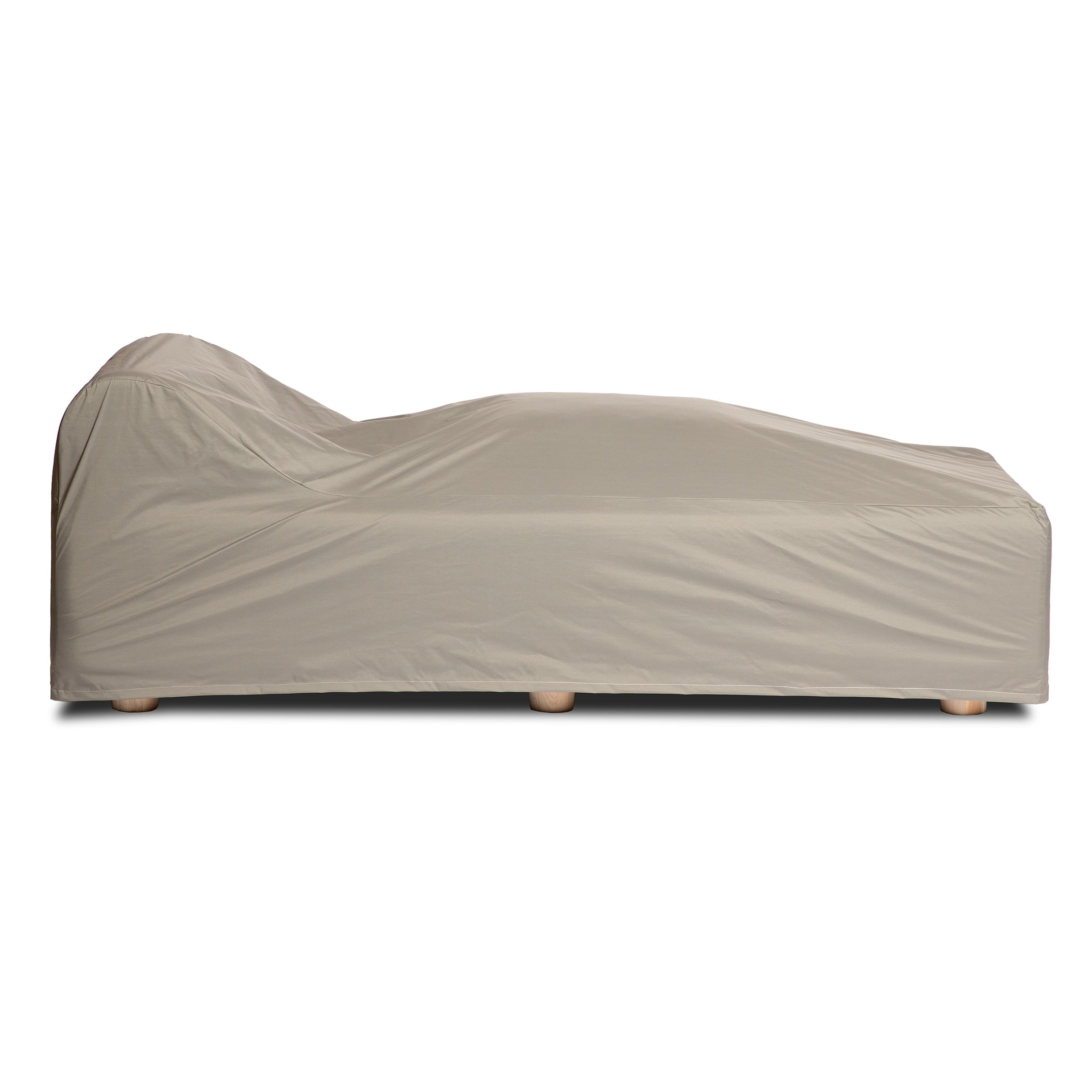 Jaxx Alvy Outdoor Sun Lounger – Luxurious Sunbed with Hevea Wood Feet, Sunbrella Charcoal