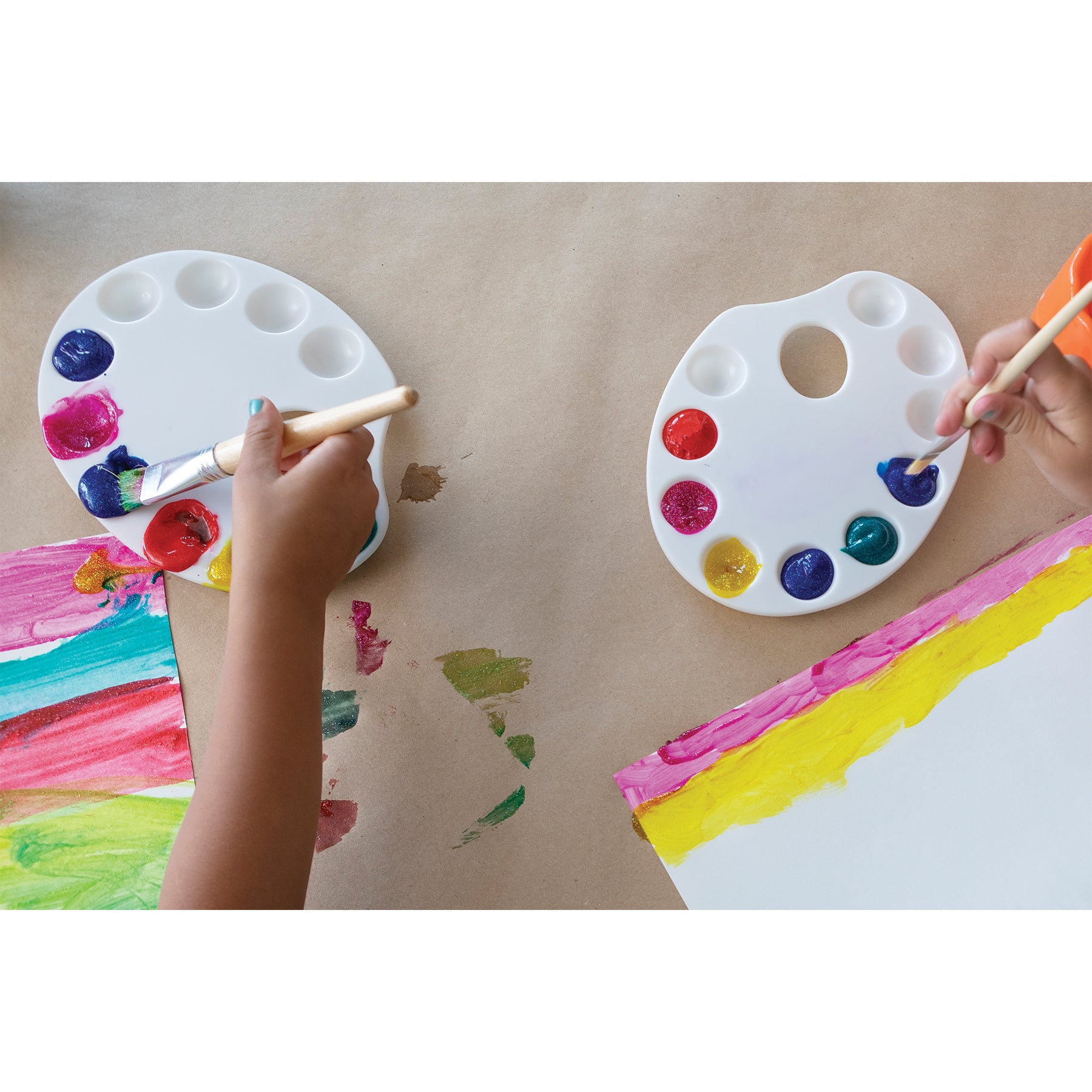Paint Trays, Round, 10-Well, 6.75" Diameter, 10 Trays