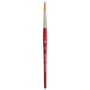 Velvetouch Round Brush, Synthetic Bristles, Short Handle Mixed Media Paintbrush, Scarlet, Size 8, 1 Count