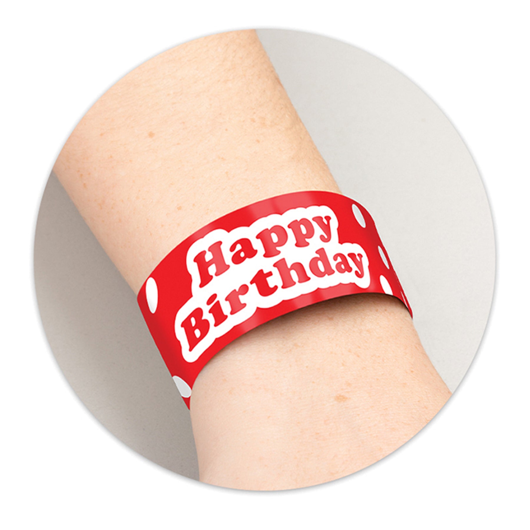 Polka Dots Happy Birthday Slap Bracelets