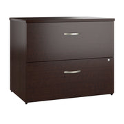 Bush Business Furniture Office in an Hour 2 Drawer Lateral File Cabinet in Mocha Cherry - 35.67" Width x 23.35" Depth x 29.84" Height