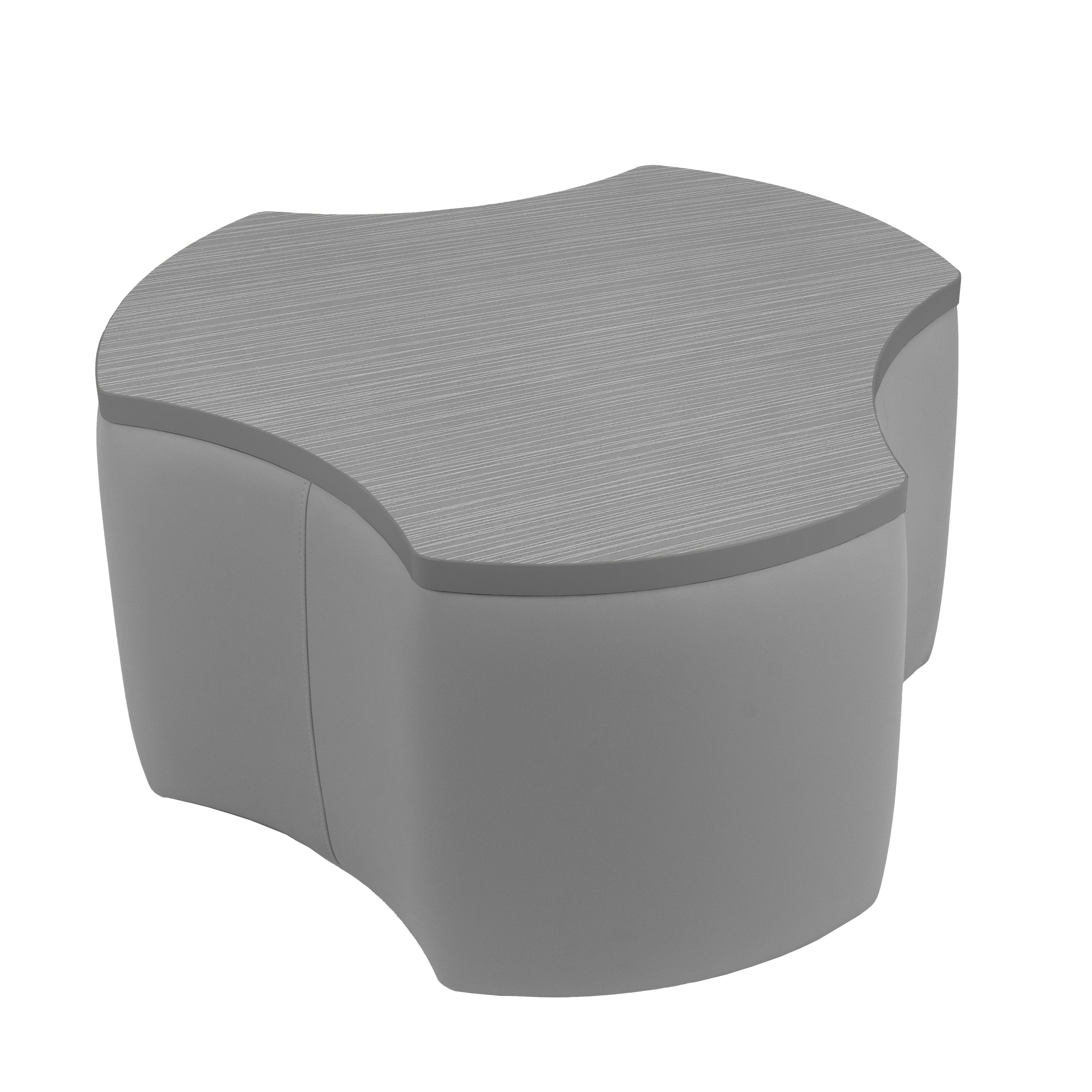 Pro Series Upholstered Cog Ottoman Table 18" Height - Gray/Cosmic Strandz