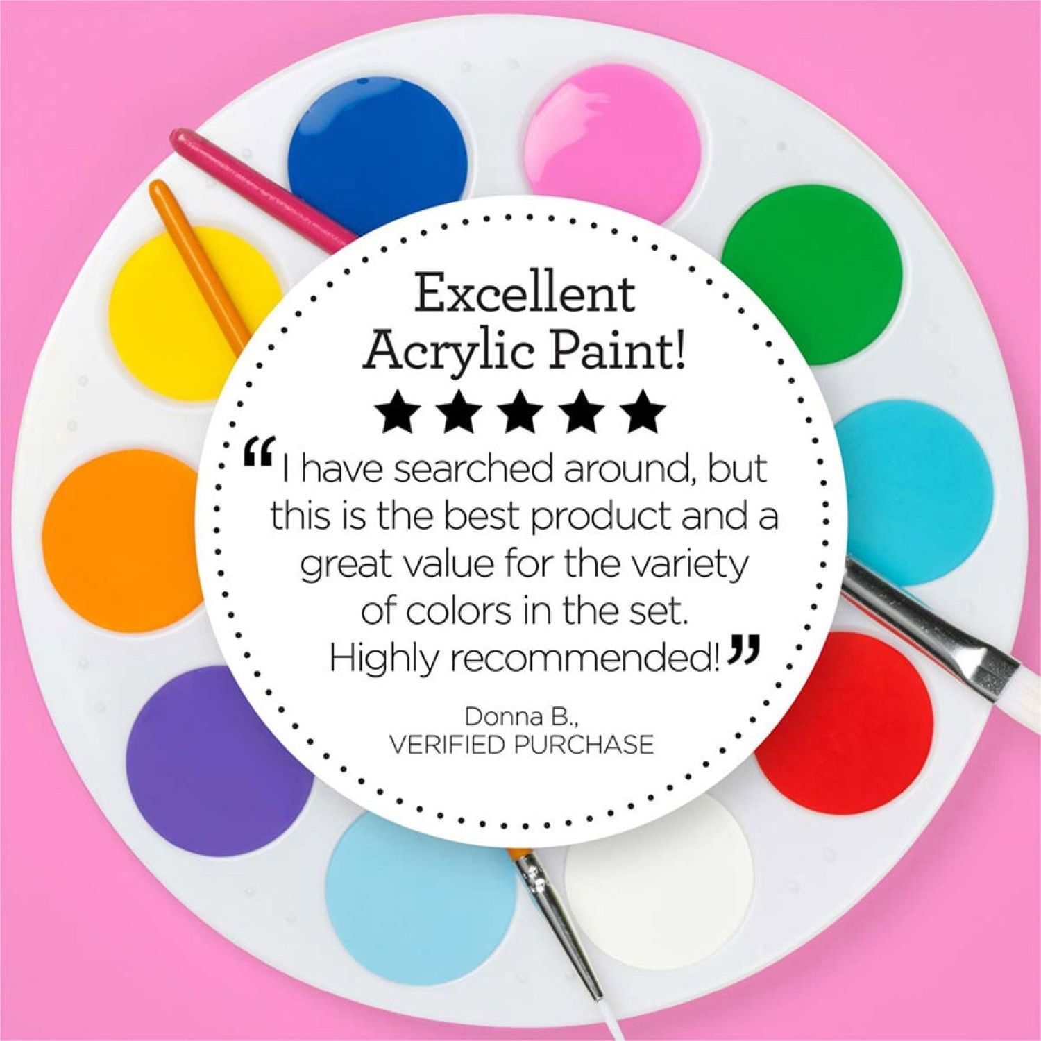 Acrylic Paint Matte, 16oz., Fuchsia
