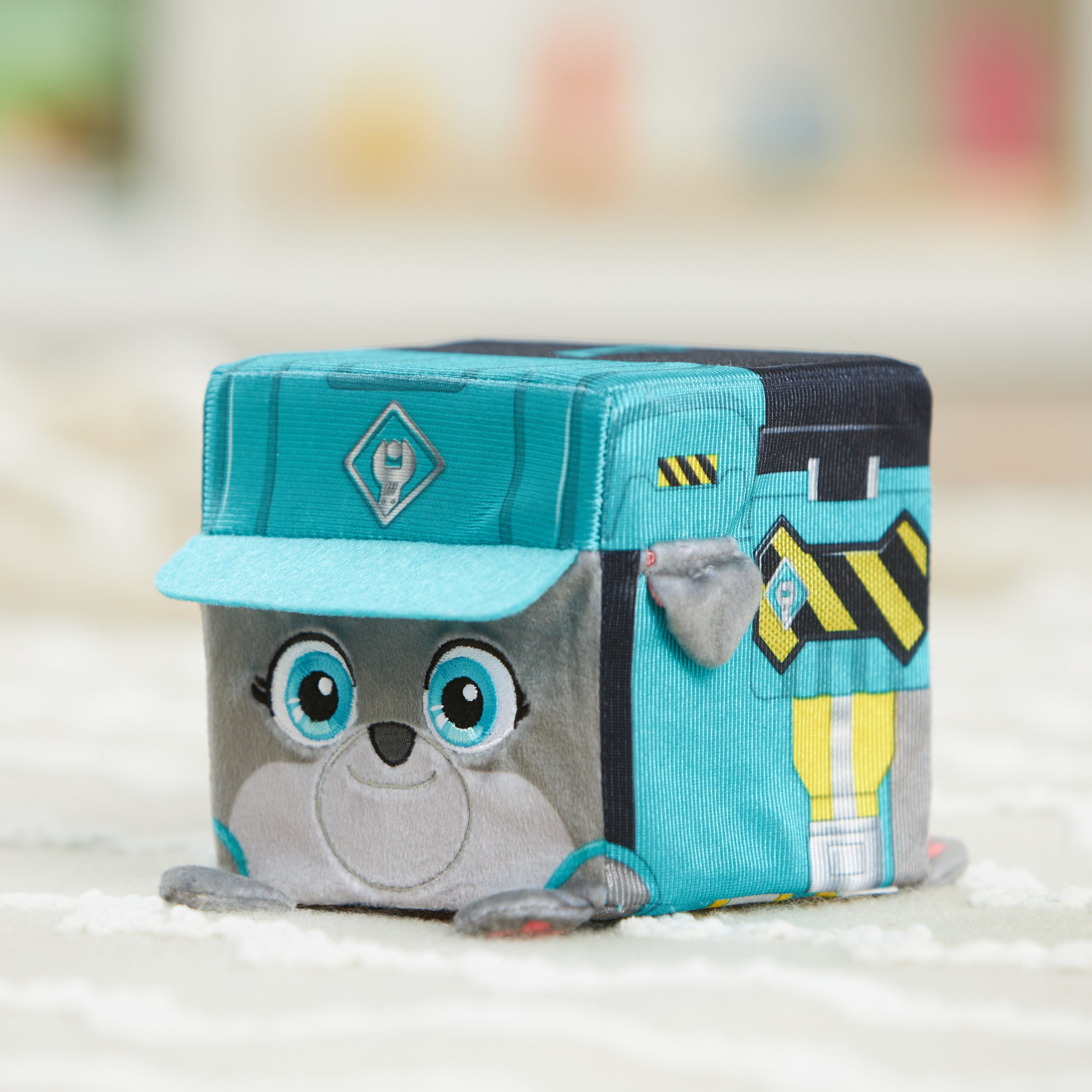 Rubble and Crew Stuffed Animals, 4-Inch Cube-Shaped Plush Toy for Kids Ages 3 and Up Styles May Vary
