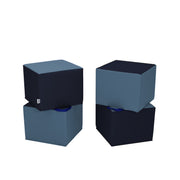 SoftScape Carry Me Cube Cushions, 4-Piece - Navy/Powder Blue