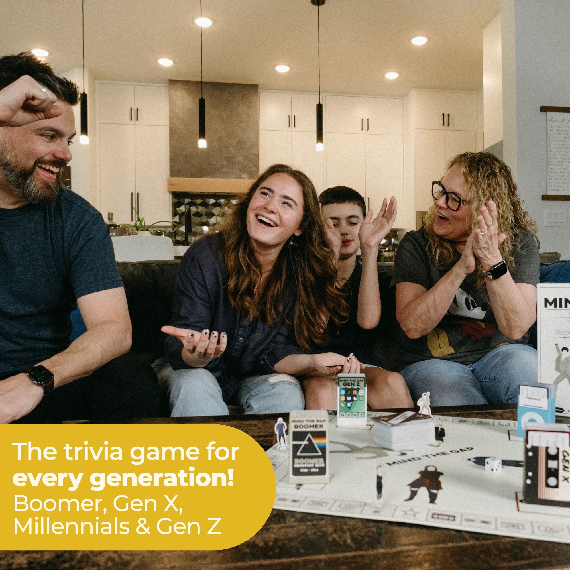 Spin Master Games, Mind the Gap Deluxe Trivia Game, A Board Game for All Generations, Play on Thanksgiving, Friendsgiving, Birthdays & Family Nights, 2-12 Players, for Ages 10 & Up
