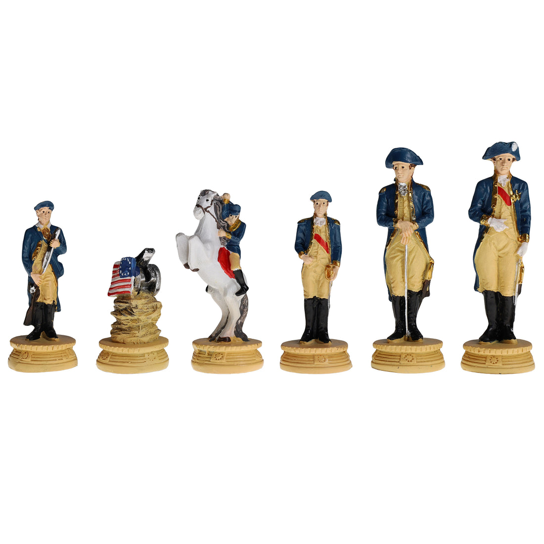 American Revolutionary War Chess Pieces, 3.5 inch king