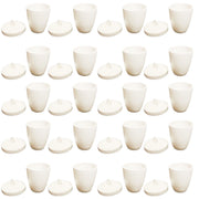 Crucible, Porcelain, High-Form, 10ml, with Lid, Pack of 20