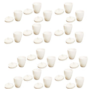 Crucible, Porcelain, High-Form, 20ml, with Lid, Pack of 20