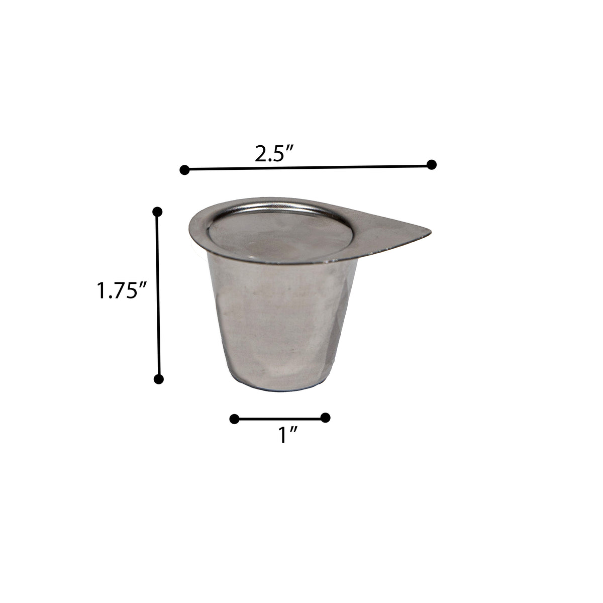 Crucible, Stainless Steel, High-Form, 30ml, with Lid