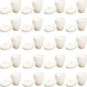 Crucible, Porcelain, High-Form, 50ml, with Lid, Pack of 20