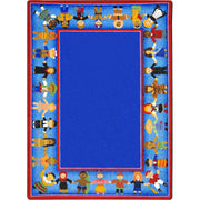 Children of Many Cultures 7'8" x 10'9" area rug in color Multi