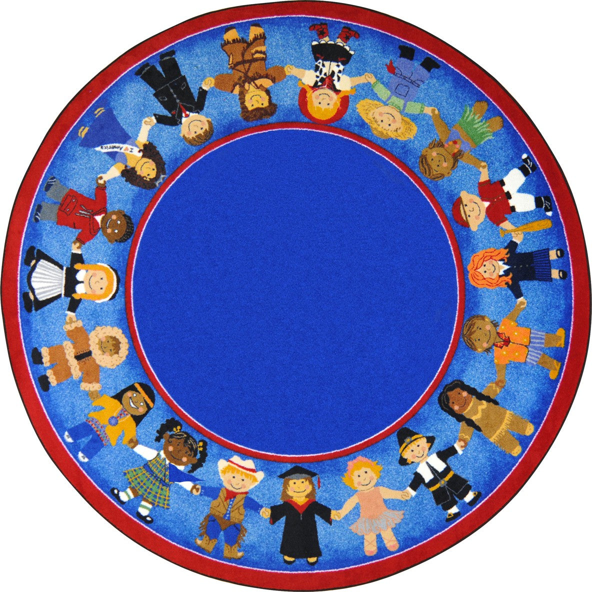 Children of Many Cultures 13'2" Round area rug in color Multi