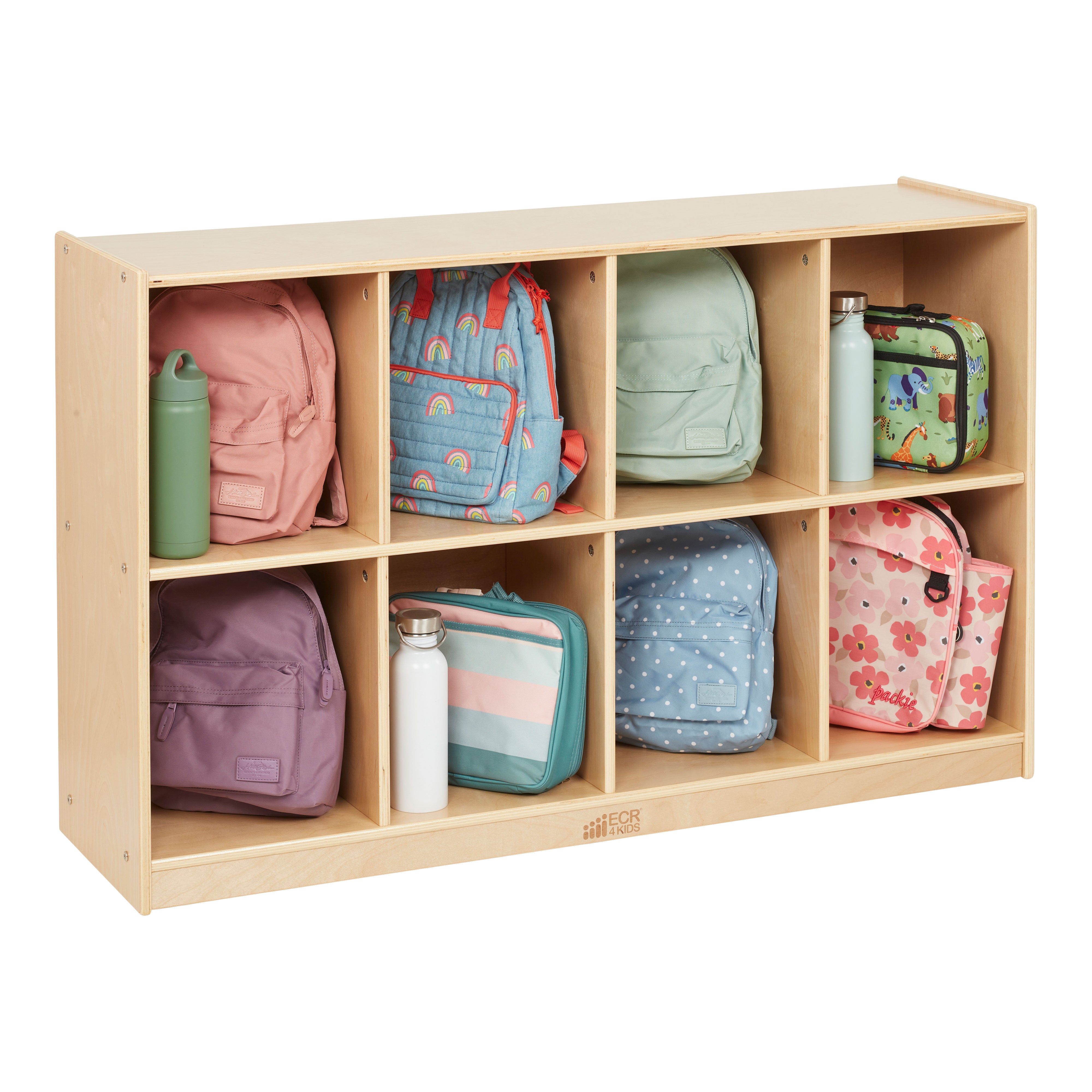 8-Compartment Backpack Storage Unit - Natural