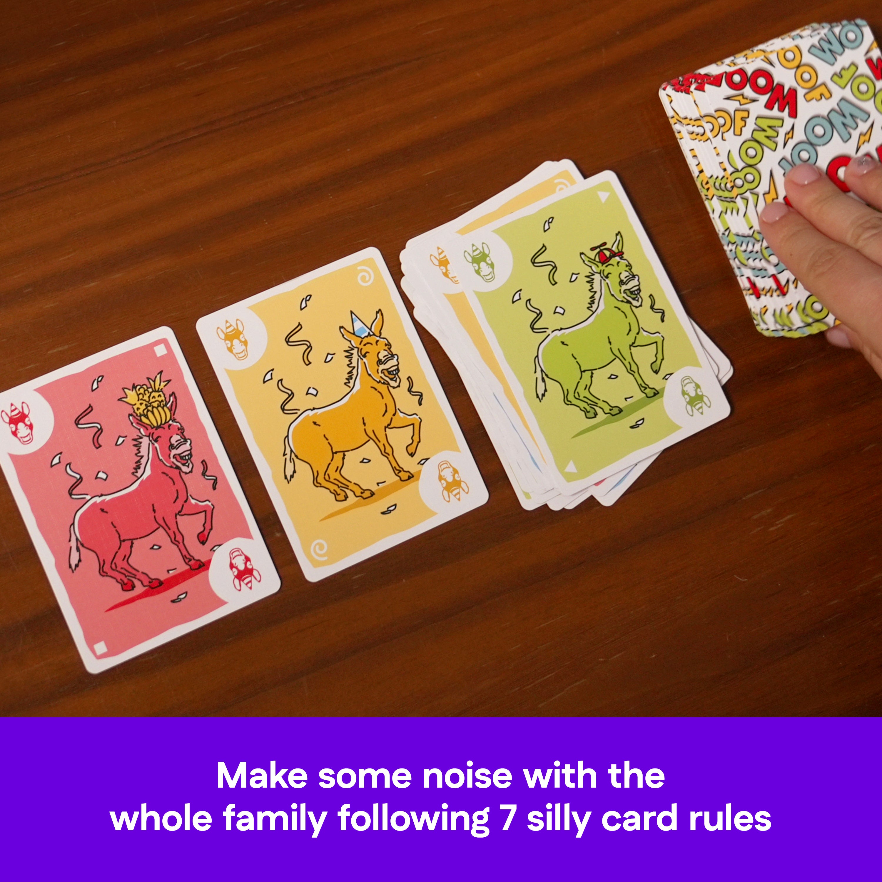 Spin Master Games, Woof Woof Woof: A Fast-Paced Classic Matching Card Game Battle Featuring Hilarious Animal Sounds , Fun Activity for Teens, Adults & Family Game Night, 2-8 Players, for Ages 7 & Up