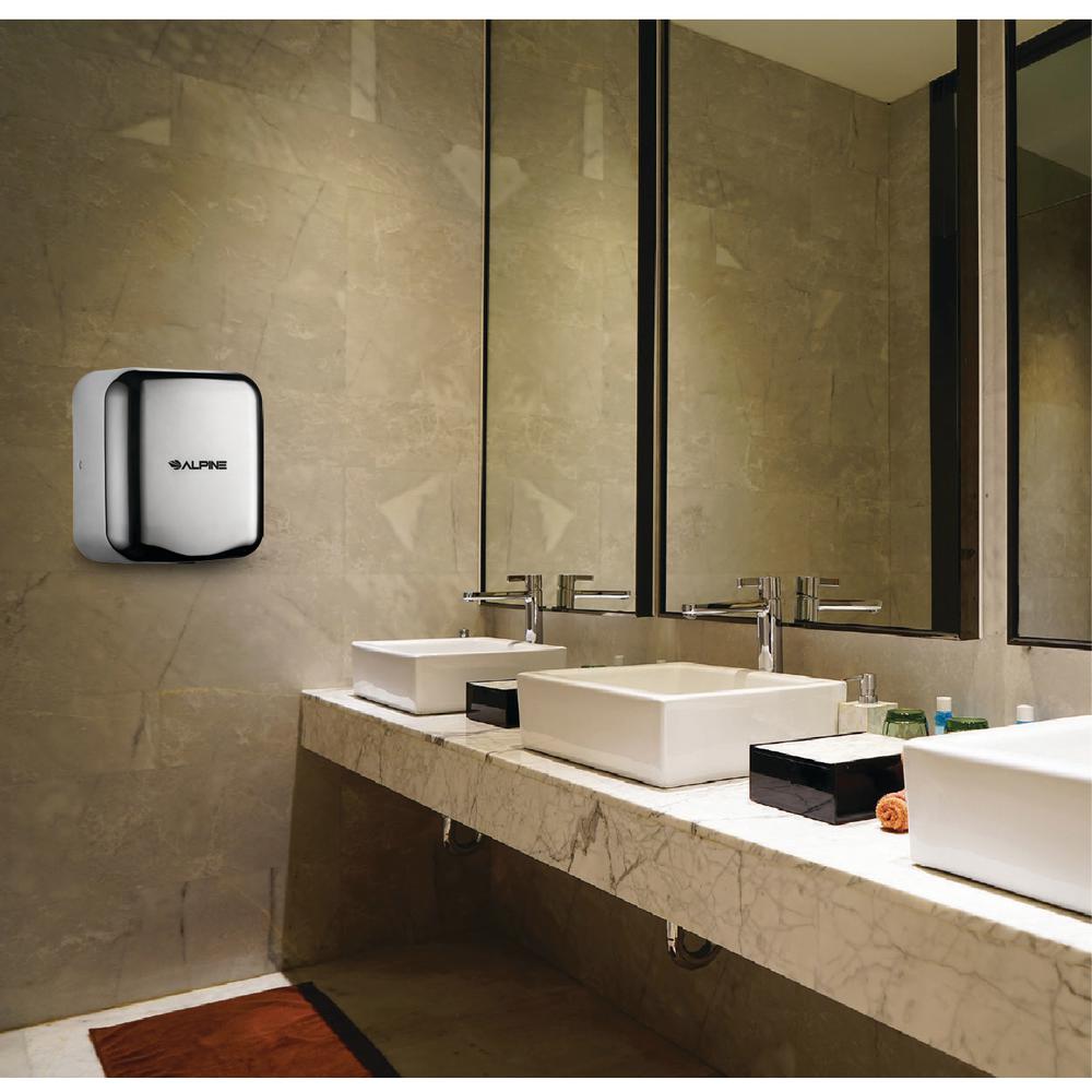 Hemlock Chrome Stainless Steel Automatic High Speed Commercial Electric Hand Dryer with Wall Guard