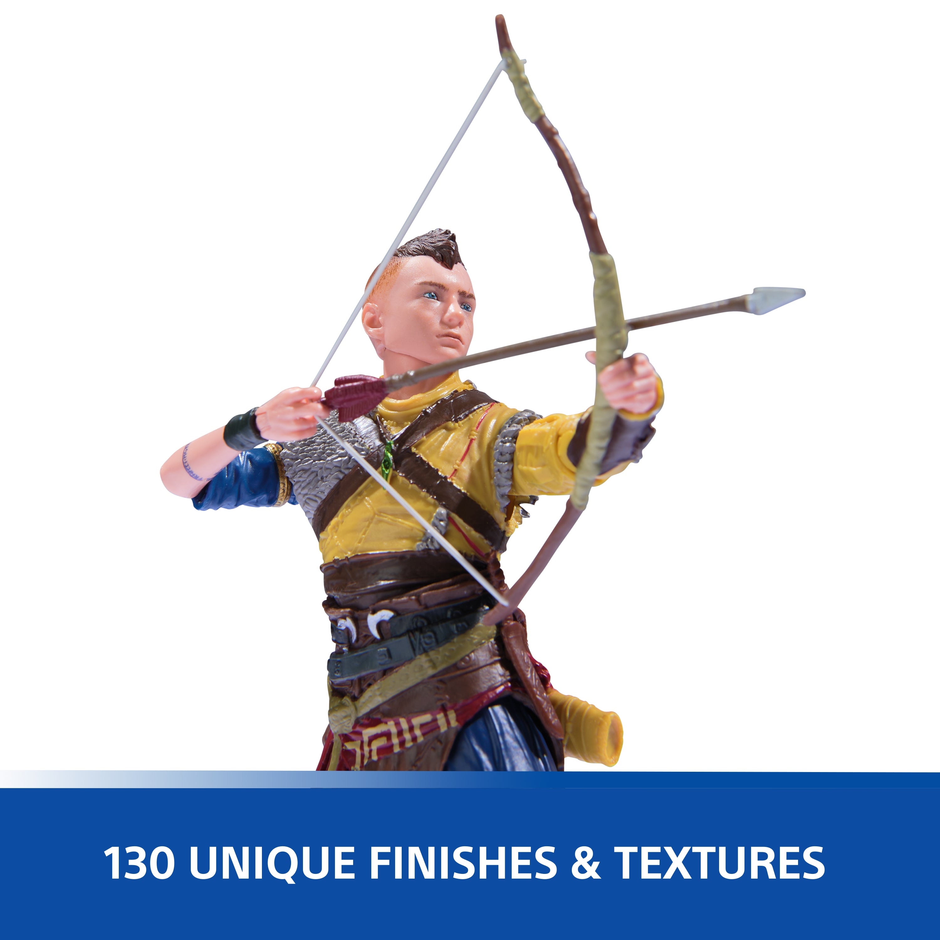 PlayStation God of War Ragnarok, 6” Atreus Action Figure with 4 Accessories, The Shapes Collection, For PS5 Fans & Collectors Ages 17+