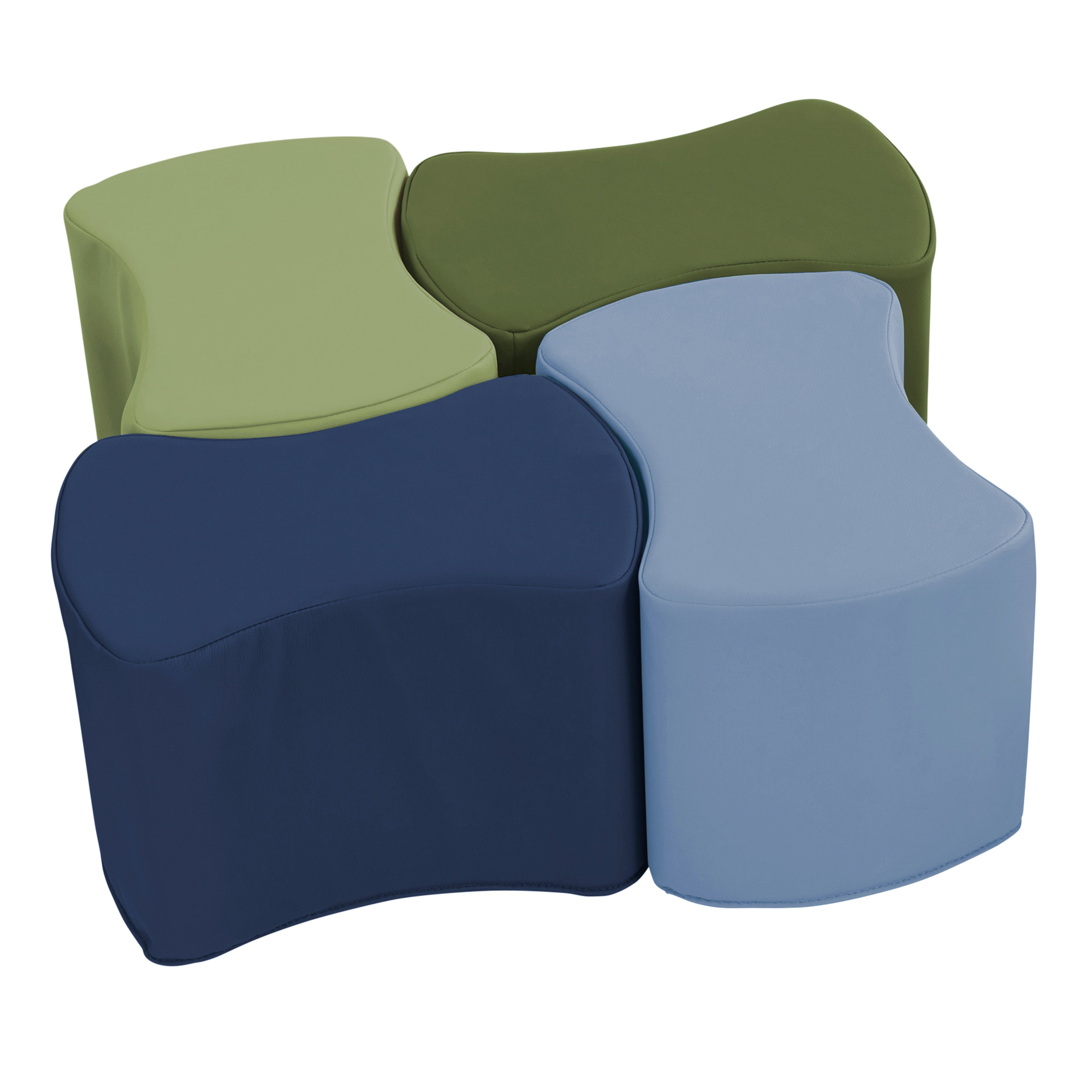 SoftScape Butterfly Seating Set 12" Height, 4-Piece - Earthtone