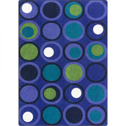 Circle Back 10'9" x 13'2" area rug in color Indigo