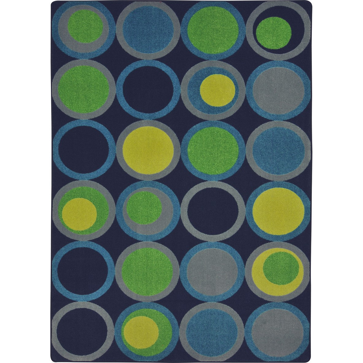 Circle Back 5'4" x 7'8" area rug in color Navy