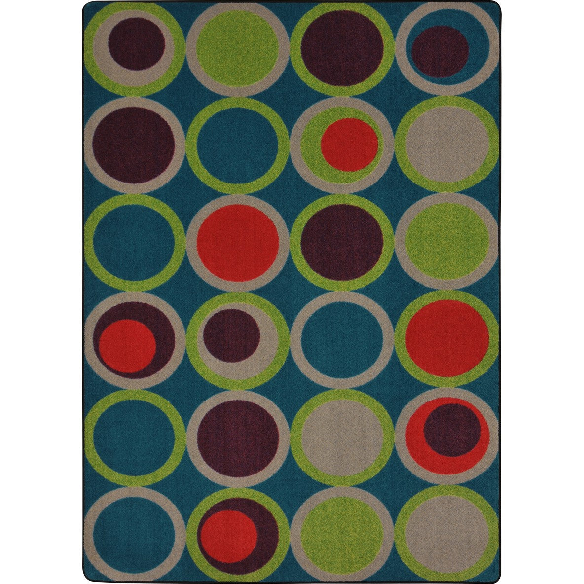 Circle Back 7'8" x 10'9" area rug in color Tropics