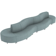 Pro Series Connect Curved Swell Seating, 16-Piece Set - Sky Blue Crosshatch