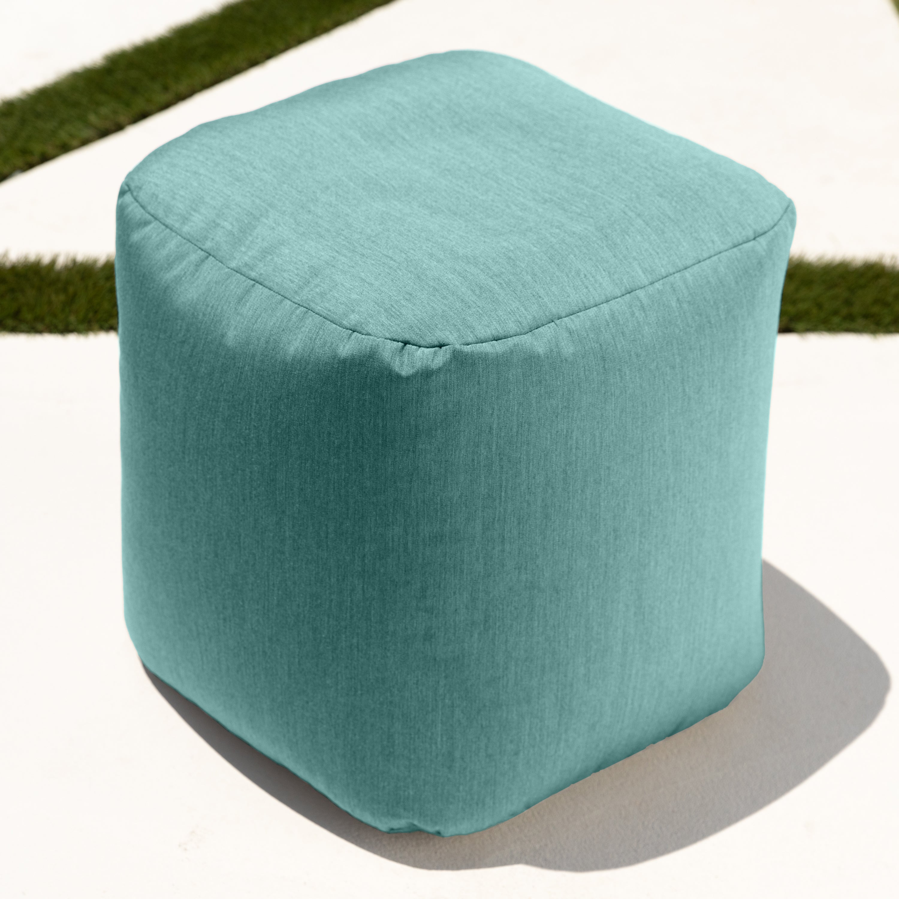 Jaxx Luckie Outdoor Patio Bean Bag Ottoman, Breeze