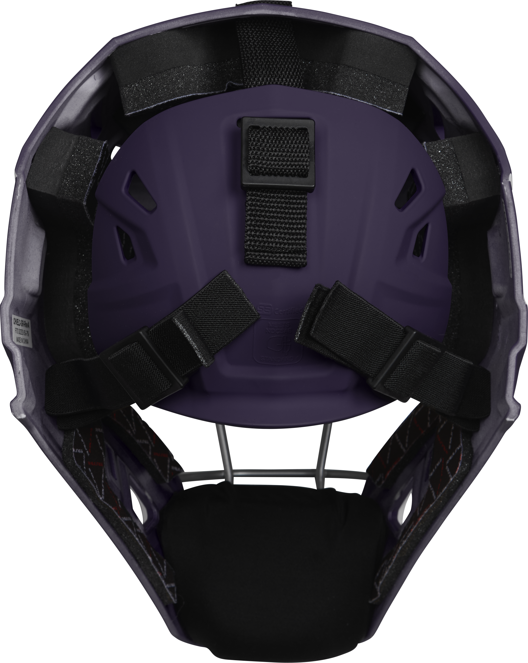 Rawlings Velo 2.0 Matte Senior Catchers Helmet - Purple/White