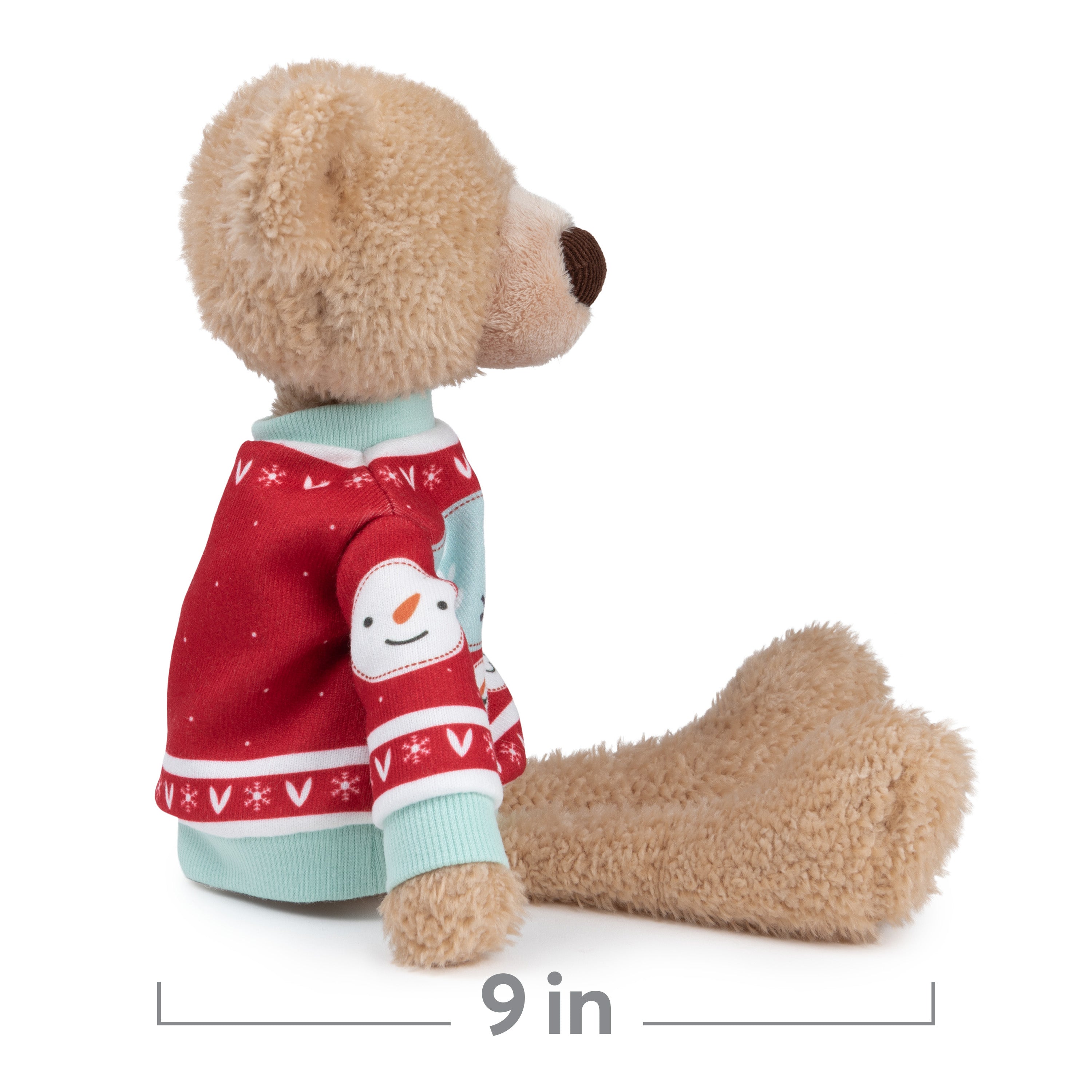 GUND Toothpick with Holiday Sweater, Classic Teddy Bear Stuffed Animal for Ages 1 and Up, Beige/Red/White, 15”