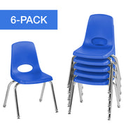 14" Stack Chair with Swivel Glides - Blue