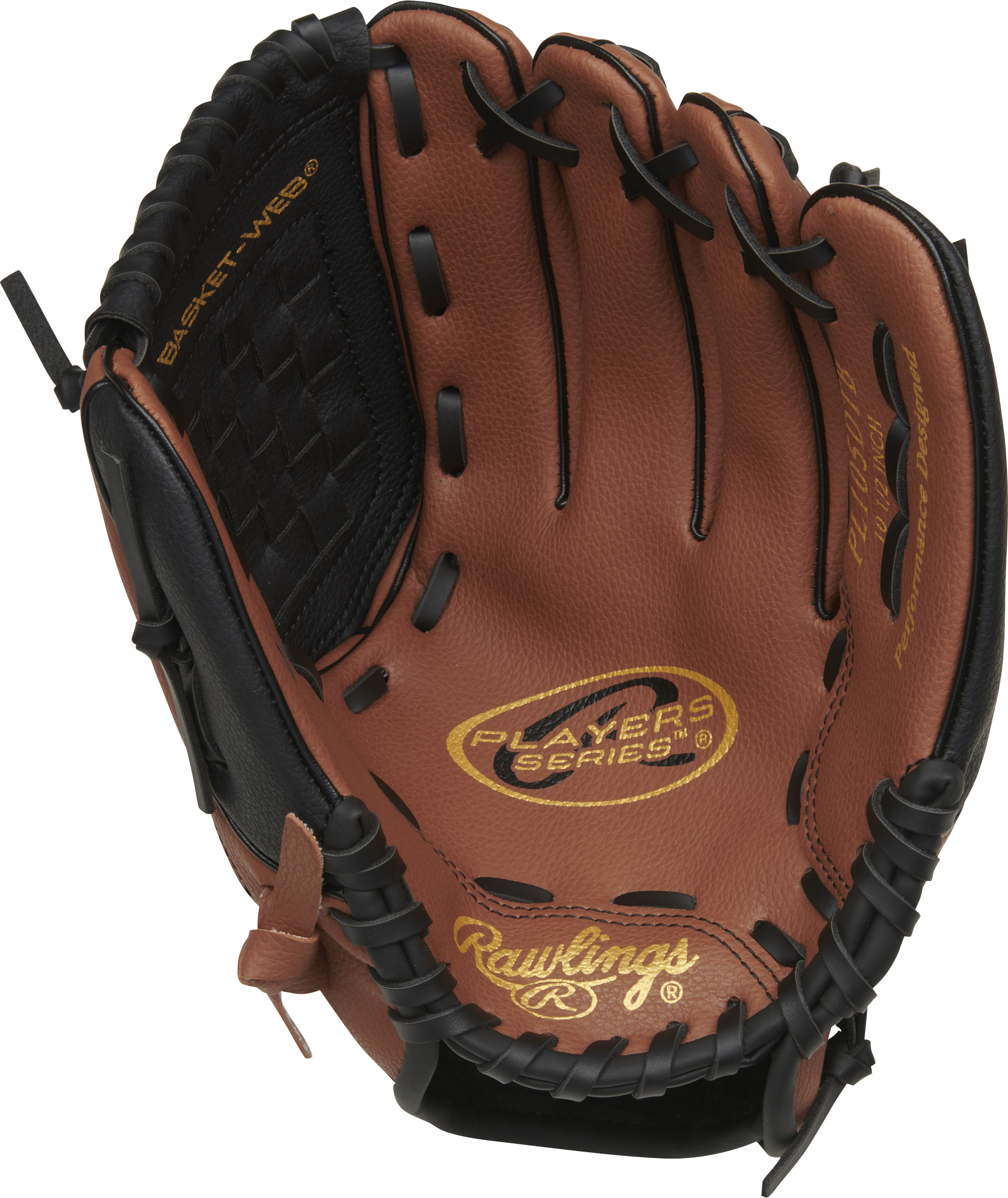 Rawlings Players Series  Youth 10.5-Inch Baseball Glove - Left Hand Thrower - Dark Brown/Black