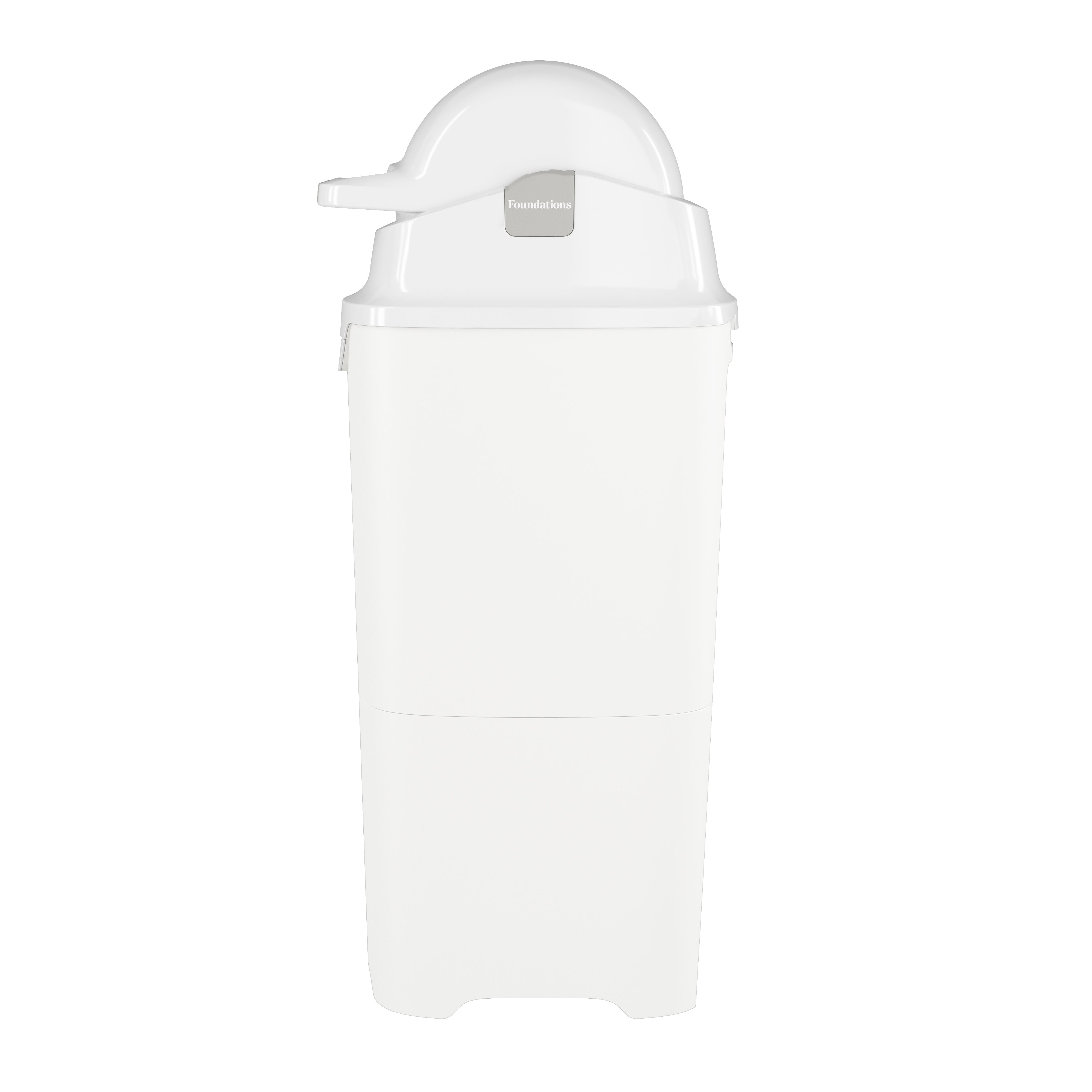 Foundations Tall Diaper Pail, White