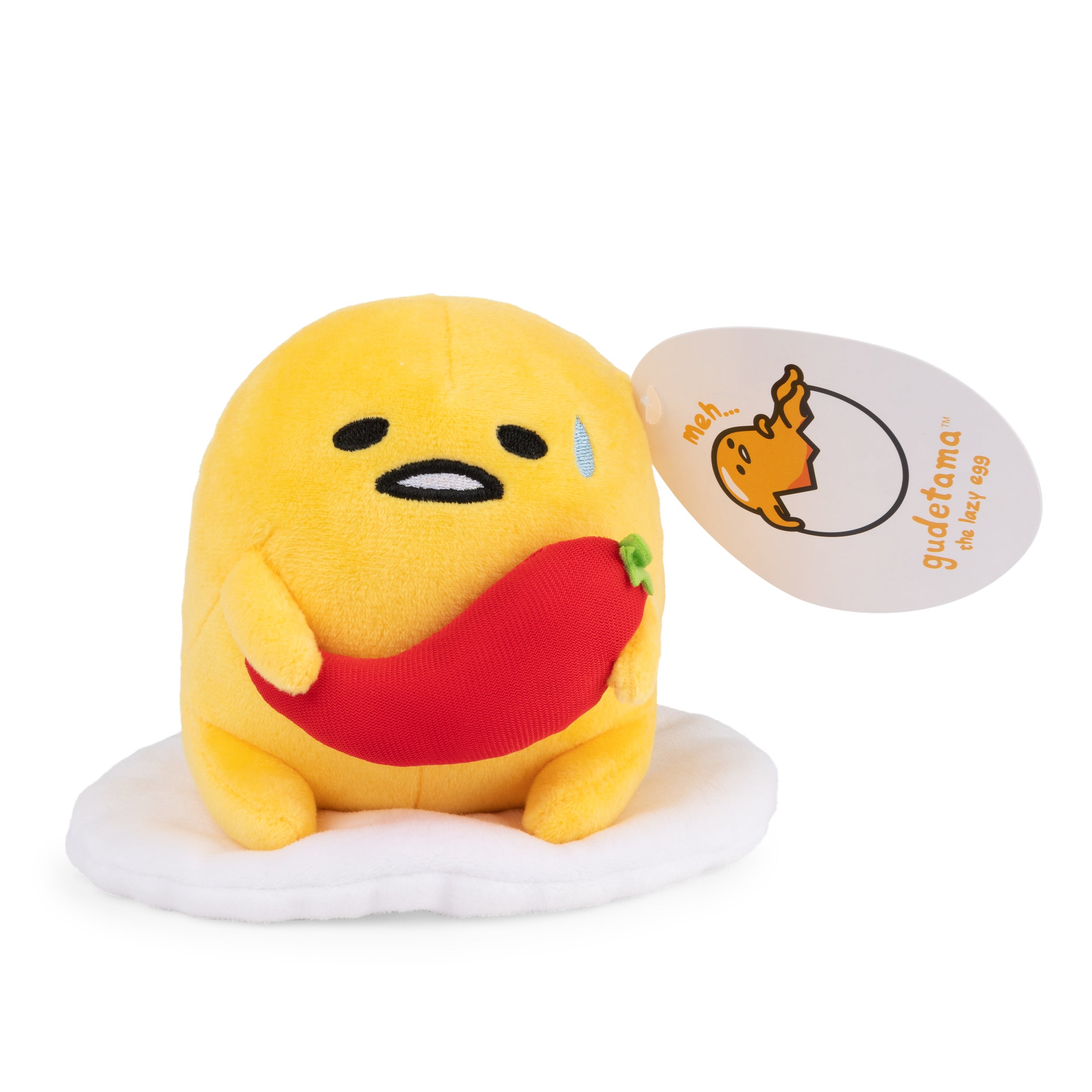 GUND Sanrio Gudetama The Lazy Egg Stuffed Animal, Spicy Gudetama Plush Toy for Ages 1 and Up, 5”