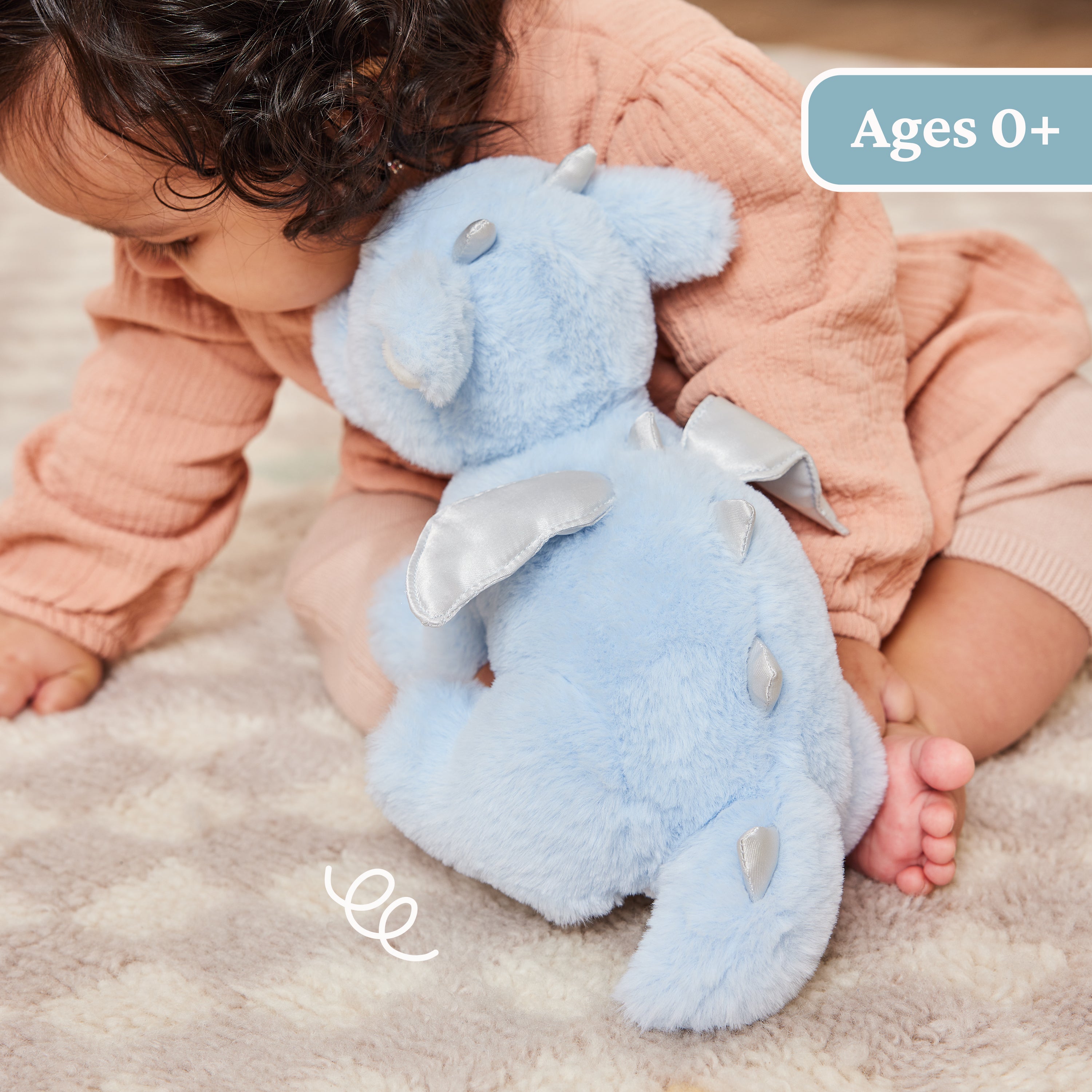 Baby GUND Zephie Dragon Plush, Stuffed Animal for Babies and Toddlers, Blue, 10”