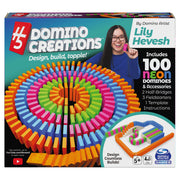 Spin Master Games, Lily Hevesh H5 Domino Creations 100-Piece Neon Dominoes Set, Building Toys for Kids & Family, Classic Activity Game, 1 & Up Players, for Ages 5 & Up
