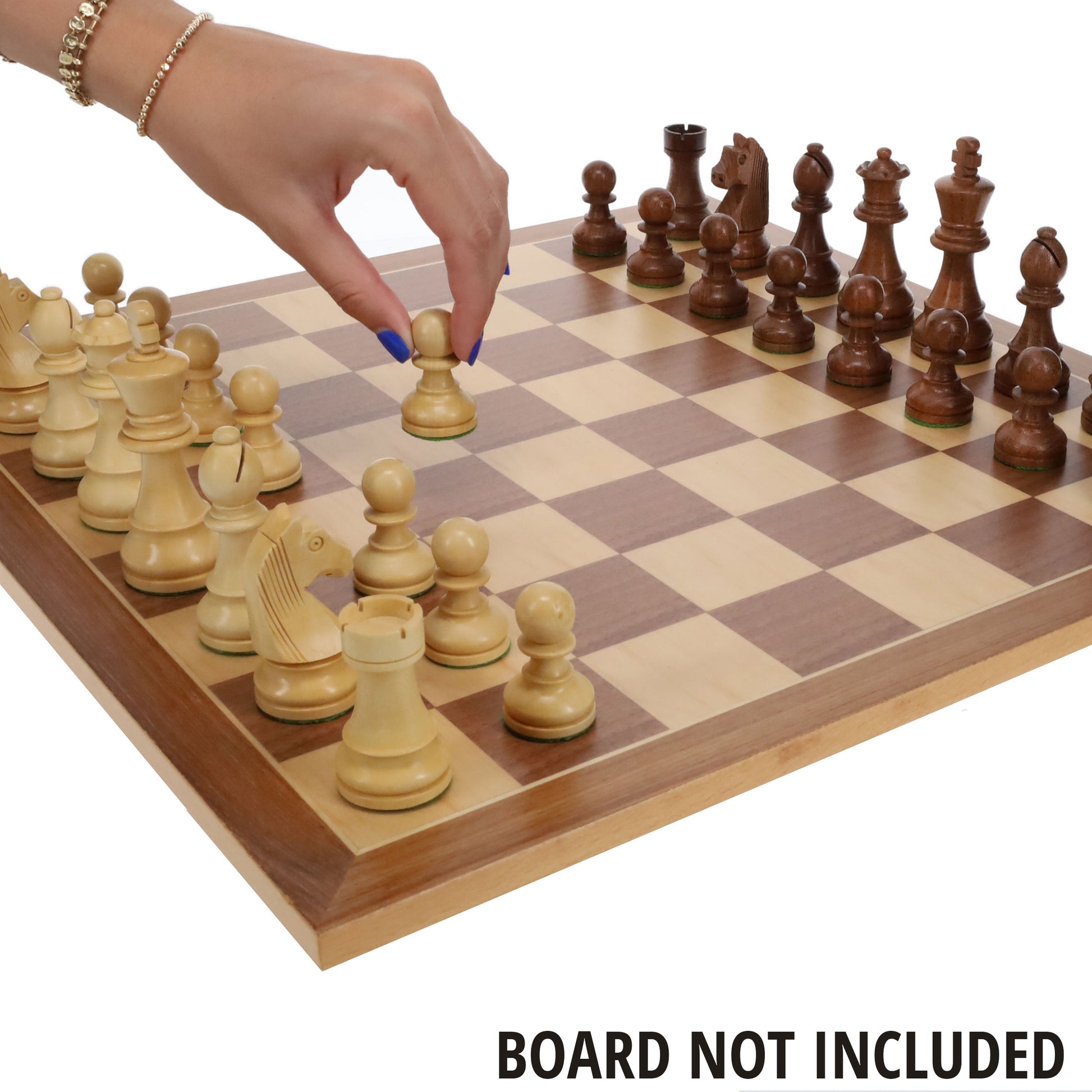 Classic Staunton Chess Pieces - Weighted with 3.75 in. King
