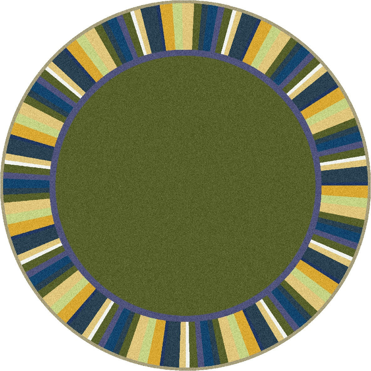 Clean Green 13'2" Round area rug in color Bold