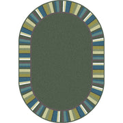 Clean Green 3'10" x 5'4" Oval area rug in color Soft
