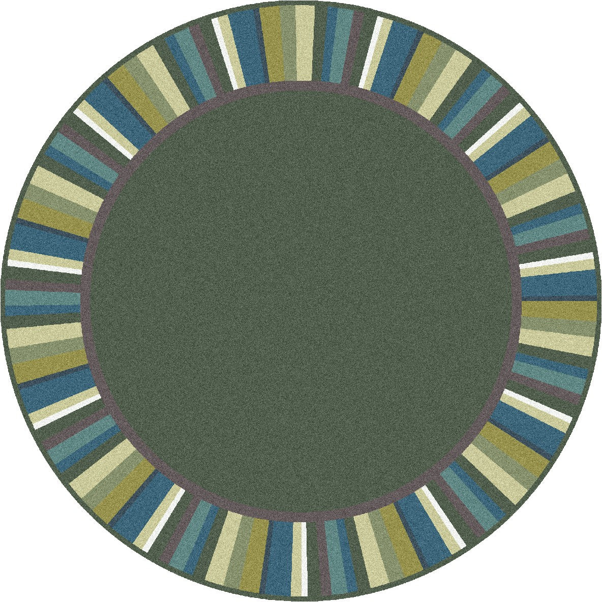 Clean Green 5'4" Round area rug in color Soft