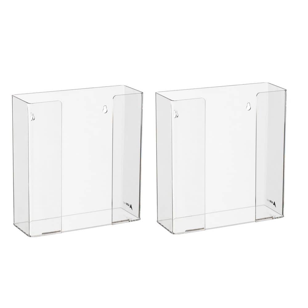 Double Box Capacity Acrylic Glove Dispenser 2 Pack