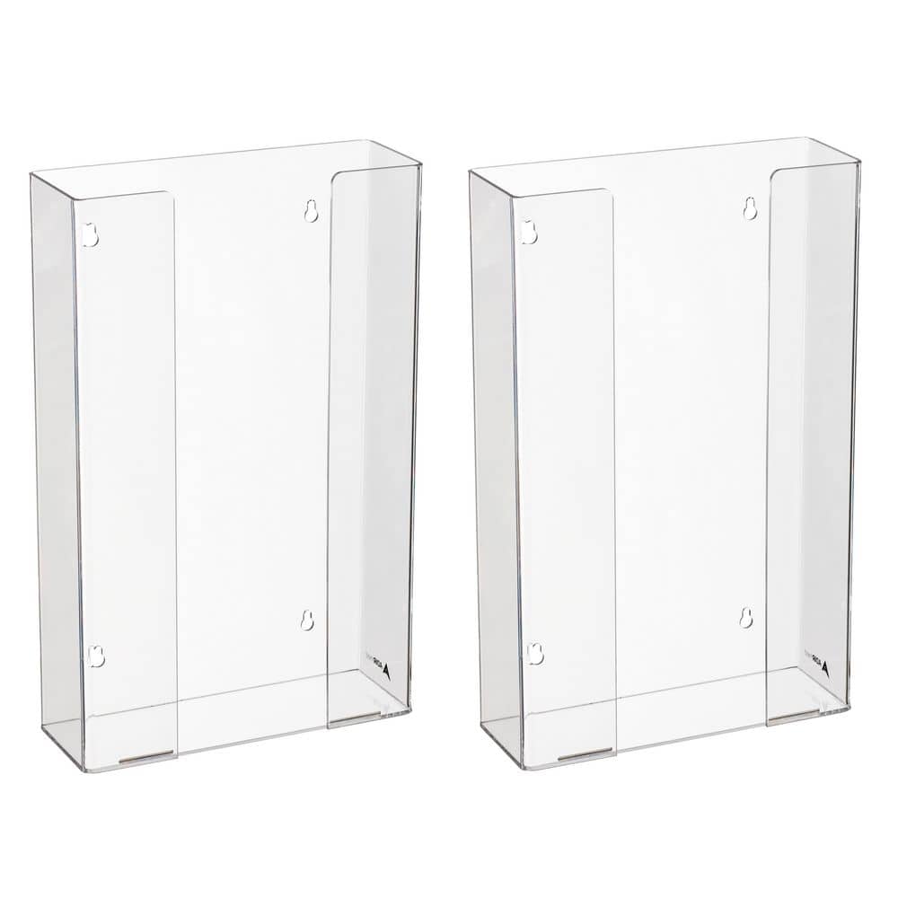 Triple Box Capacity Acrylic Glove Dispenser 2 Pack