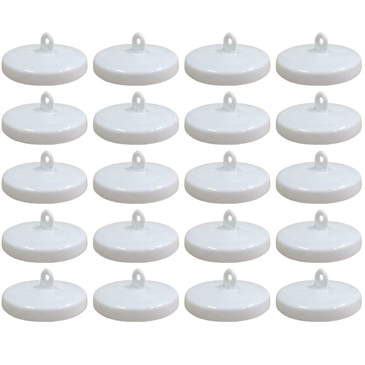 Crucible Lid, Porcelain, Low-Form, 15ml, Pack of 20