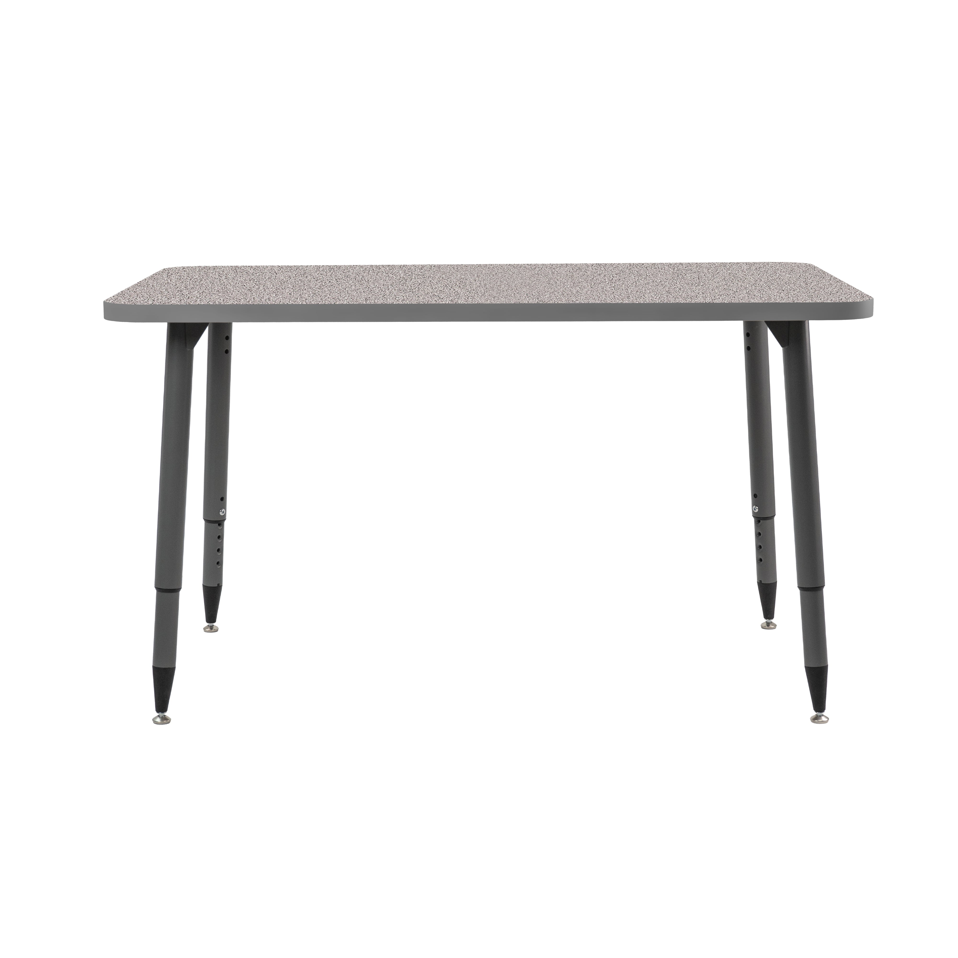 Adapte 30" x 48" Rectangle Thermofused Activity Table with Adjustable Tapered Legs - Gray/North Sea