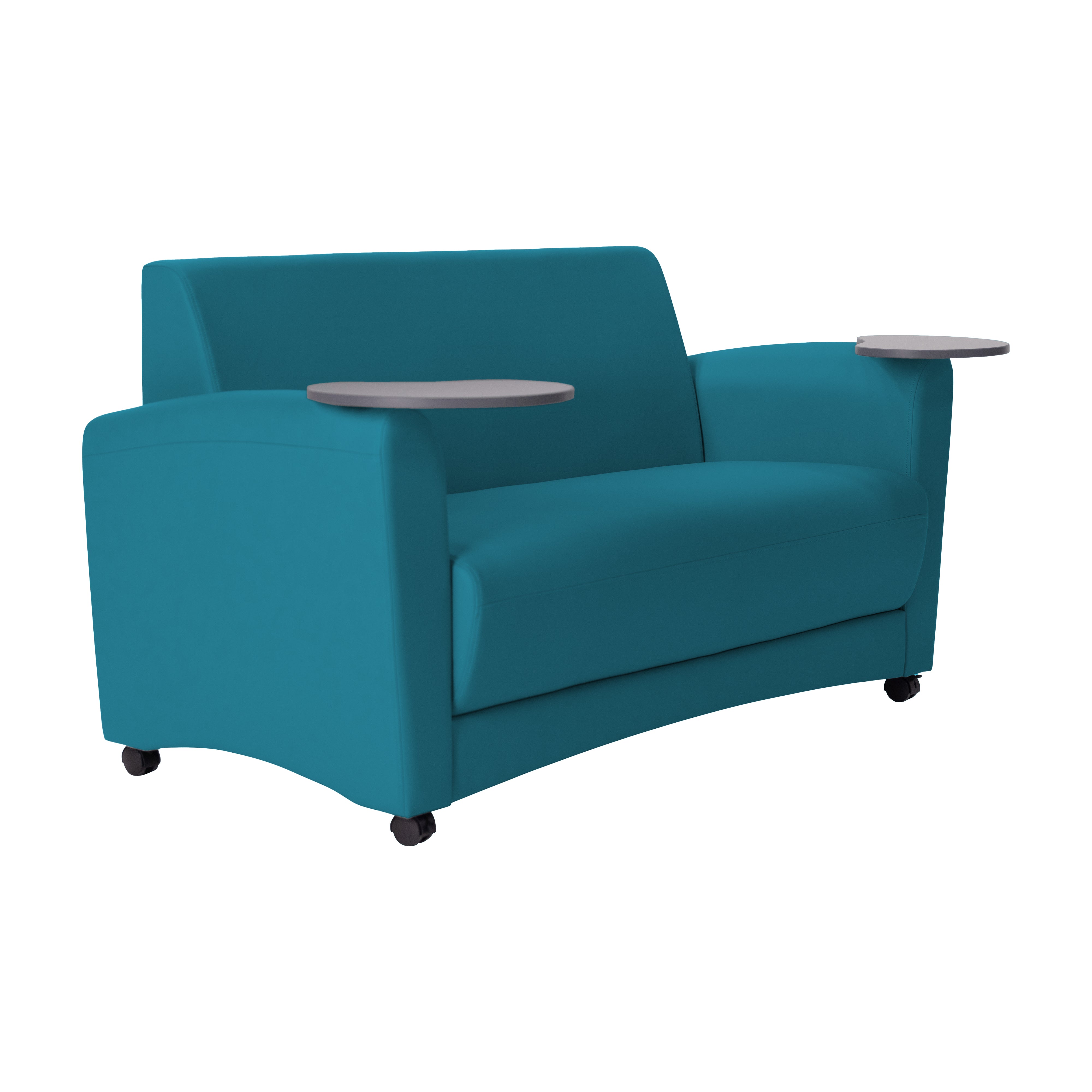 Pro Series Upholstered Common Area Sofa with Tablet - Teal/Cosmic Strandz