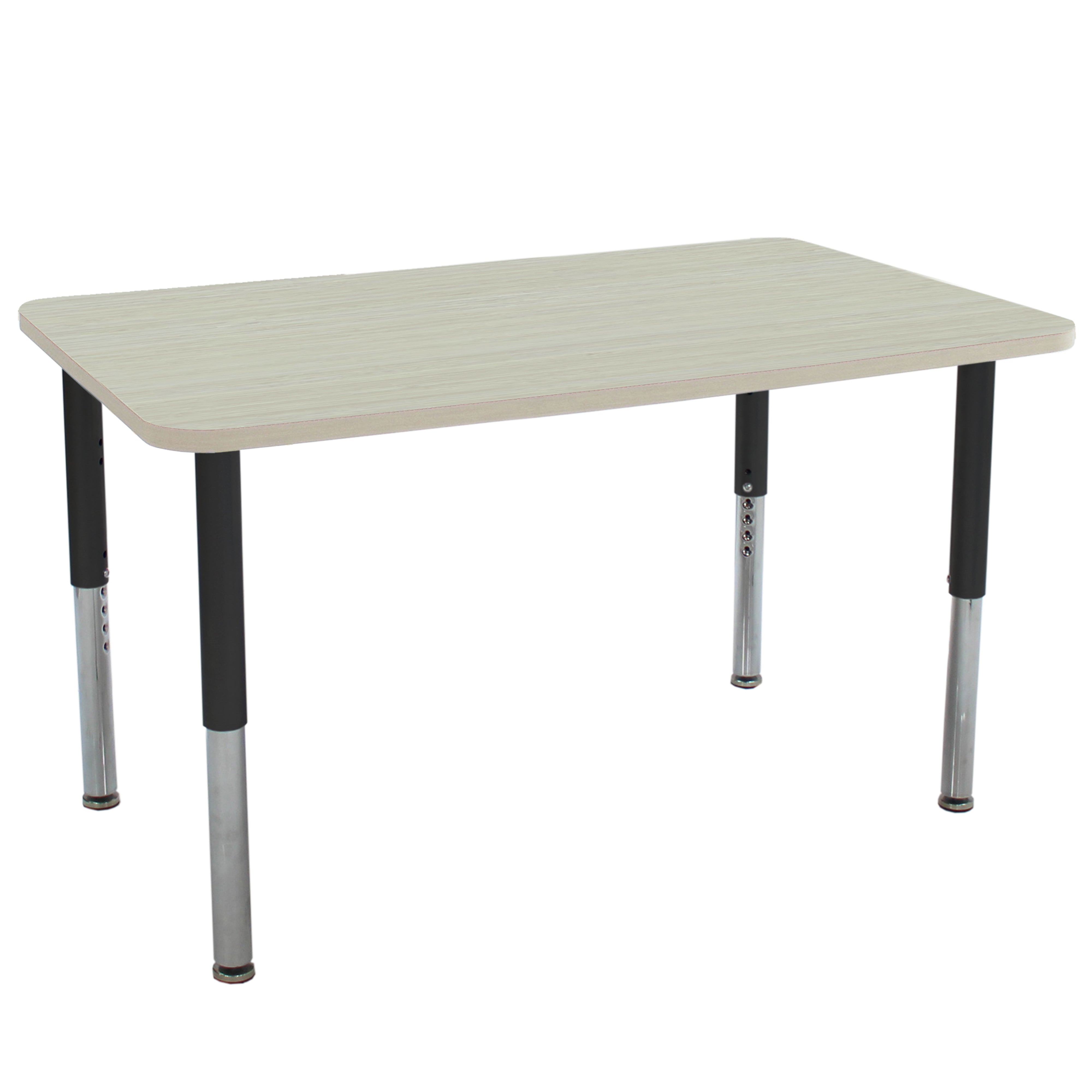 30" x 48" Rectangle La Madera Activity Table with Adjustable Super Legs - Asian Sand/Black