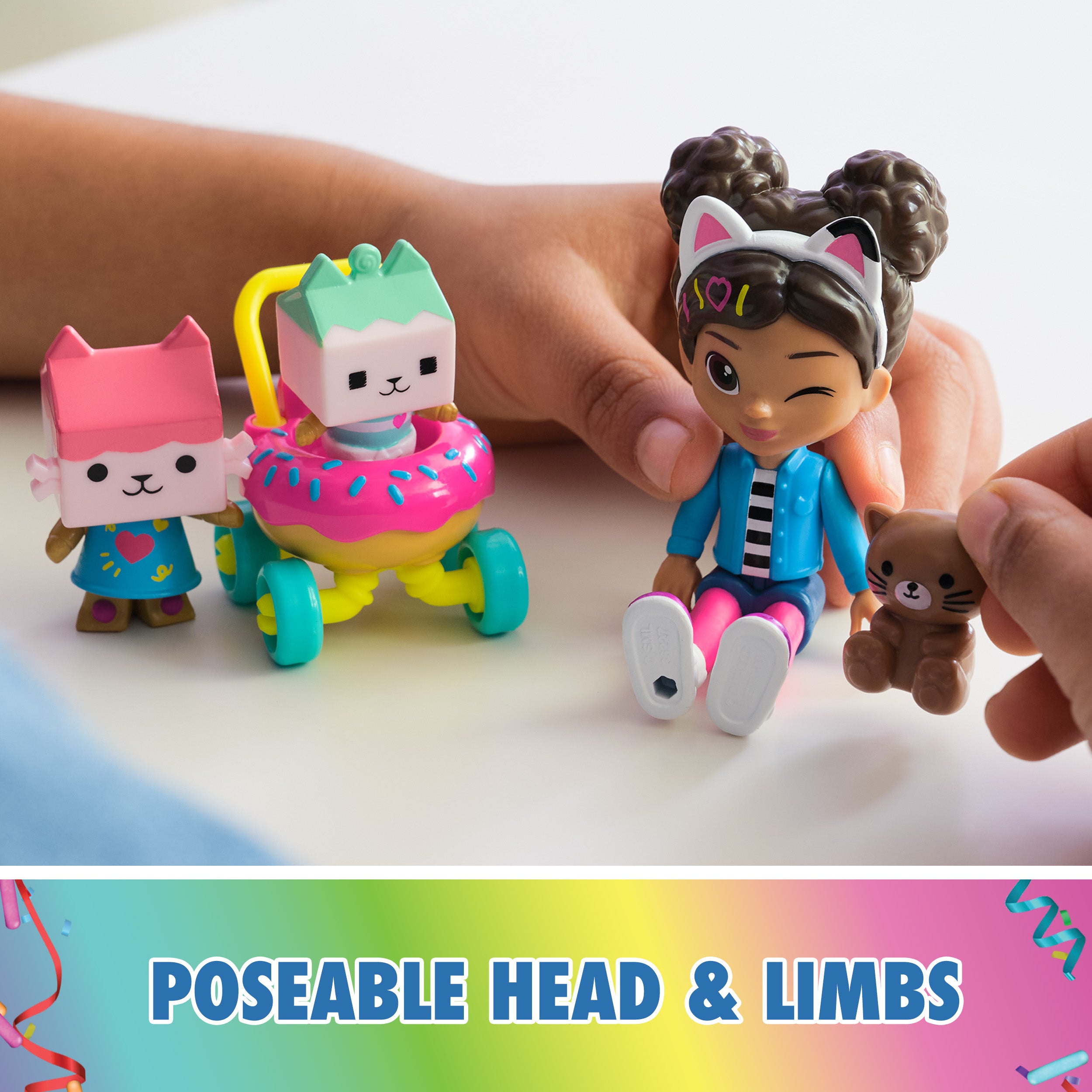 Gabby’s Dollhouse, Kitty Care Figure Set with Gabby, Baby Box, Baby Benny Box, Surprise Toys & Dollhouse Accessories, Kids Toys for Girls & Boys 3+