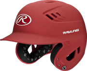 Rawlings R16 Matte Senior 1-Tone Baseball Helmet - Scarlet